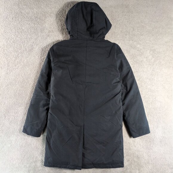 Abercrombie & Fitch Black Hooded Parka Coat Mens XS NWT Winter Streetwear Jacket - Picture 2 of 10